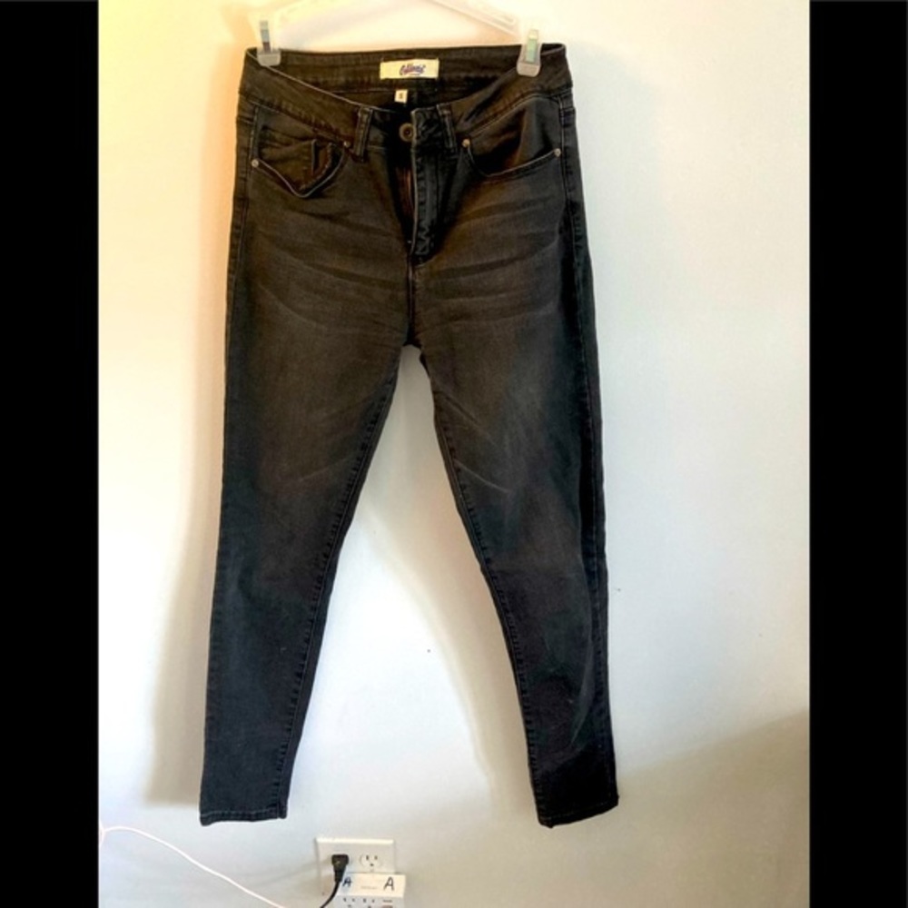 Black classic cigarette jeans size 5